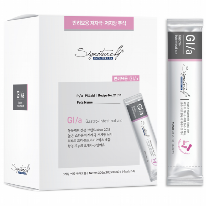 시그니처바이 고양이 지아이에이 처방식 사료 스틱, 소화기능/췌장/위개선, 300g, 1개