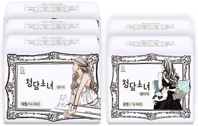 생리대 중형/대형 5팩, 04_중형2+대형3 (74p)