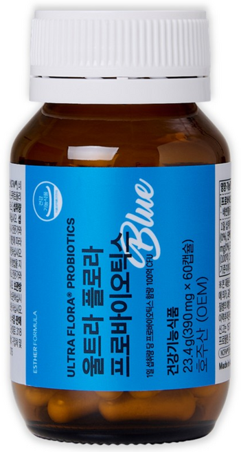 에스더포뮬러 유산균 울트라 플로라 프로바이오틱스 블루, 60정, 1개