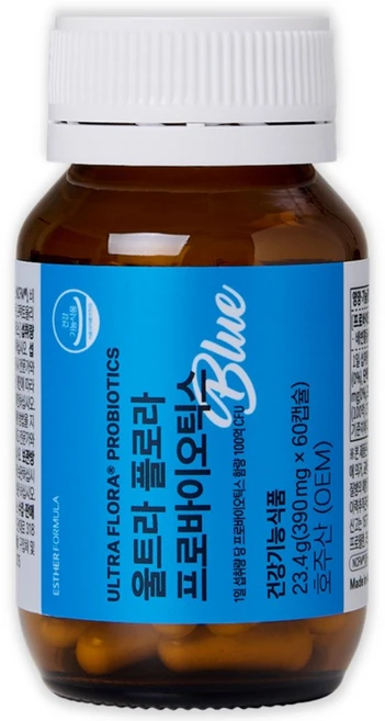에스더포뮬러 유산균 울트라 플로라 프로바이오틱스 블루, 60정, 1개 - 쿠팡