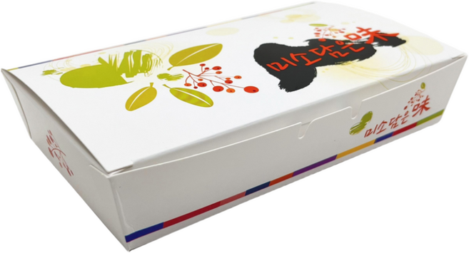 일회용 종이 도시락 미소도시락 3호 트레이 500개 업소용 상업용 1회용 용기, 1개