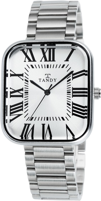 TANDY 탠디 클래식 커플 메탈 손목시계 T-3923 남자 화이트