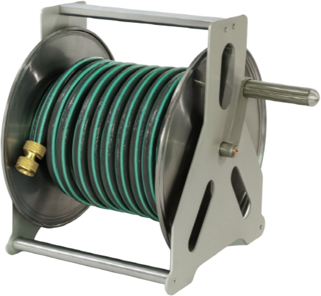 스테인리스 스틸 그린 스테인레스 릴호스 고압 분사기 정원 호수 물, 32m, 1세트