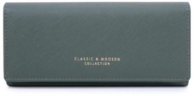 이케이 고급 가죽 여성 장지갑