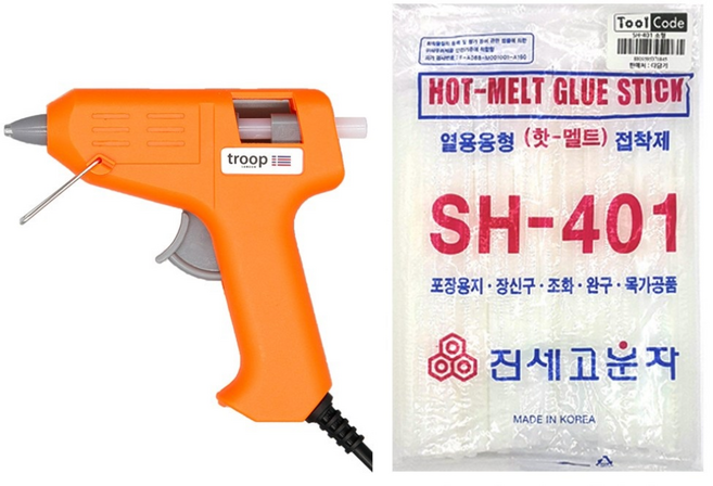 트룹런던 글루건 소형 + 글루건심 80p, 1세트