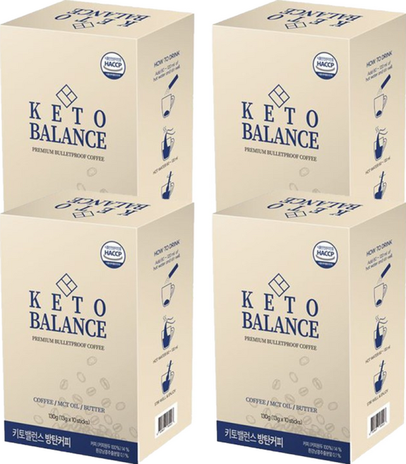 키토밸런스 방탄커피 버터커피, 13g, 10개입, 4개
