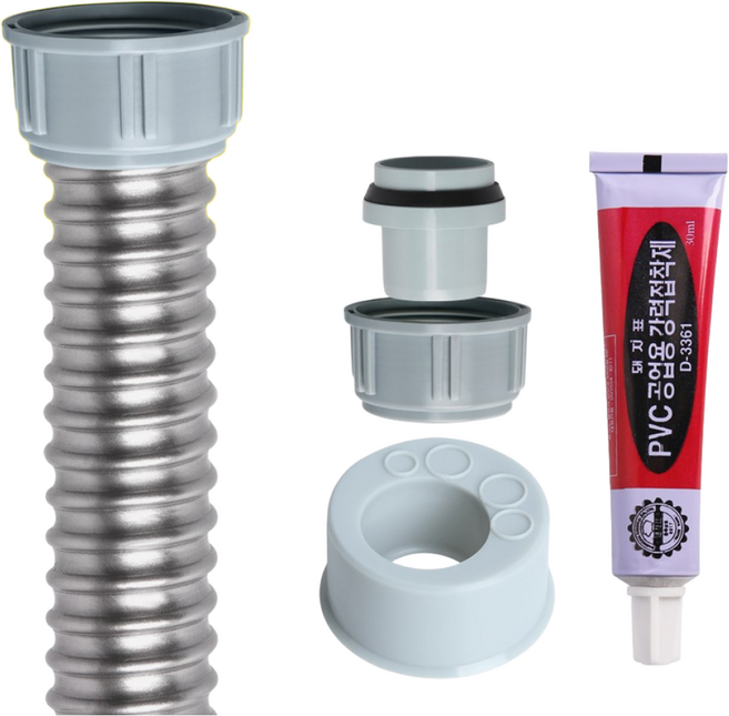 와이넷 싱크대배수호스4종연결키트, 1개