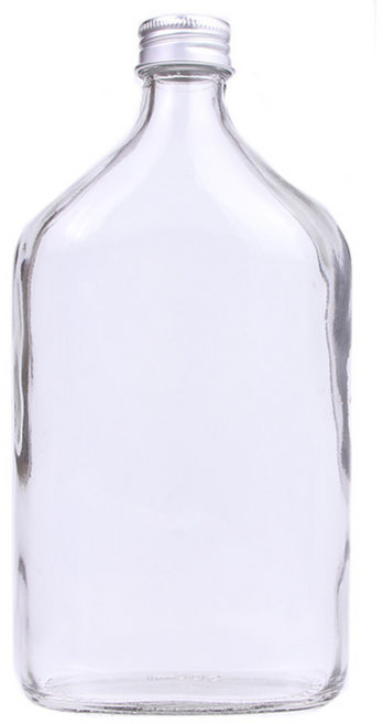 납작병500 유리병 1박스, 28파이 알루미늄캡/실버, 36개, 500ml