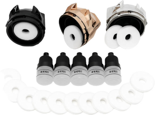 [발향체10개+3.5ml오일 5개 set상품] 5회 사용분량 송풍구형 불독방향제 리필, 블랙베리, 1세트