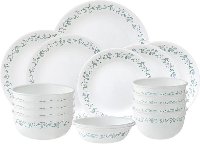 코렐 컨트리커트지 4인 16P 코리안 원형 세트, 혼합, 1세트