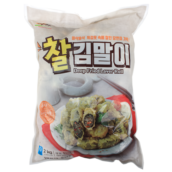 (냉동)미가식품 찰김말이2kg, 12kg, 1개