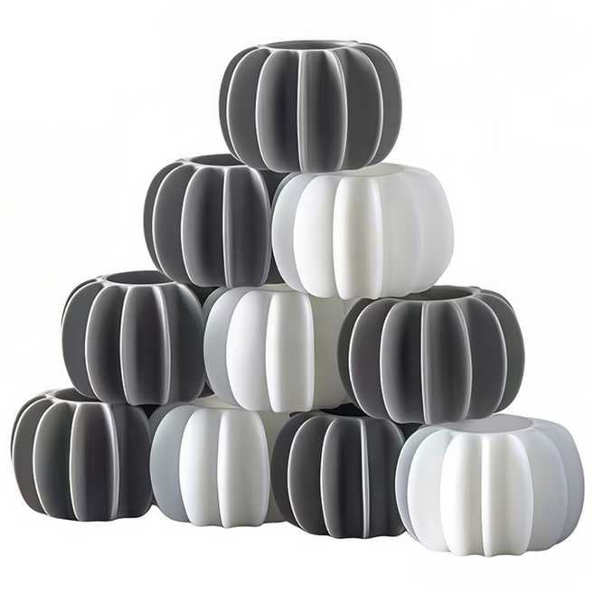 대형 실리콘세탁볼 10P 화이트 그레이 구김 엉킴 방지 세탁볼 드럼 통돌이 공용 먼지 흡착, 10개, 화이트+그레이