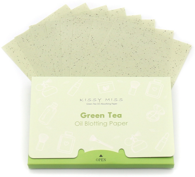 홈라크 고급형 기름종이 오일 컨트롤 페이퍼 100P, 그린티, 1개, 100매입