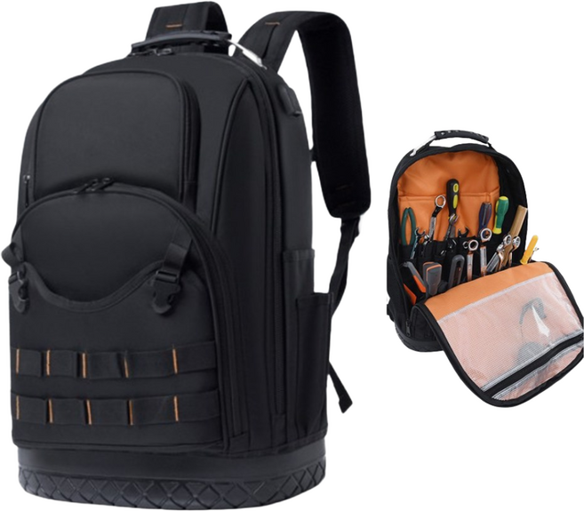 toolkick 다용도 배낭형 공구가방 백팩 대형 공구백팩 휴대용 공구가방 공구함, 1개