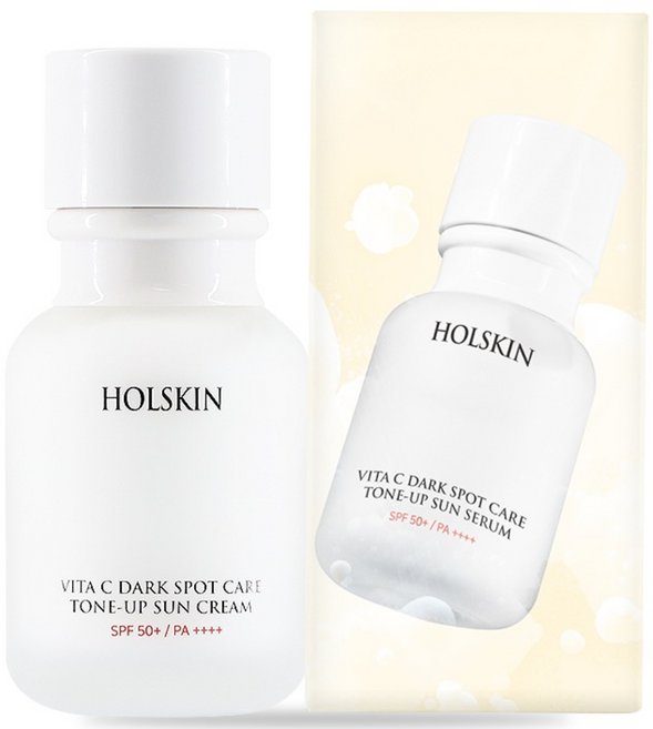 HOLSKIN VITA C DARK SPOT TONEUP SUNCREAM 톤업 기미잡티 선크림, 1개, 55ml