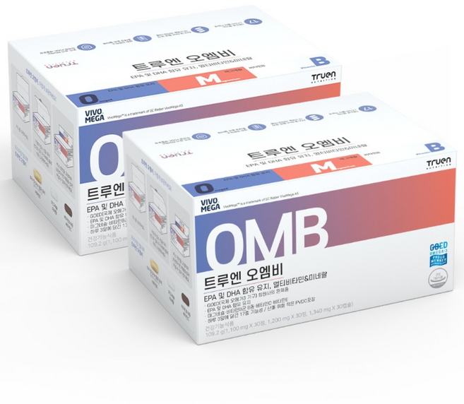 트루엔 오엠비(오메가3+마그네슘+비타민B), 30회분, 2개