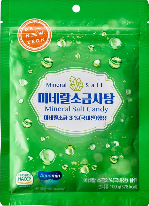 소금사탕 무설탕캔디 미네랄소금 등산 운동 단식 전후 캔디 100g 16알, 5개
