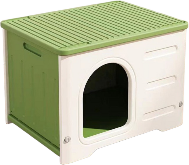 미우프 야외 강아지집 길고양이집 애견 하우스, 그린, 1개