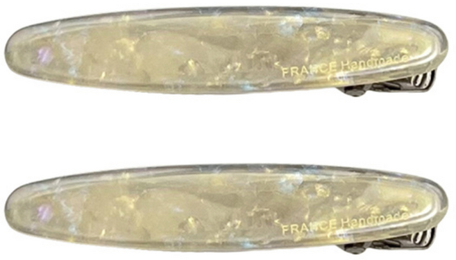 2개 세트 프렌치 작은 사이드 클립 일자 클립 프랑스식 심플 오리 주둥이 클립 꼭대기 클립 앞머리 클립 잔머리 고정하다 France Handmade