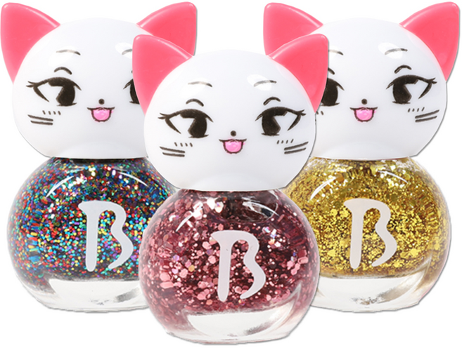 바블리 냥이 어린이 매니큐어 3종 세트, C, 1개