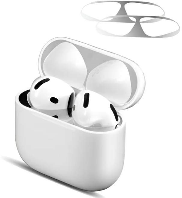 에어팟 프로3 호환 철가루 방지 스티커 4개입 1세트, 실버