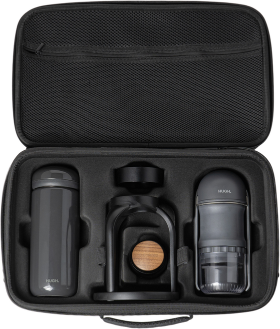 레버프레소 V4 트래벌킷 미니 휴대용 에스프레소 머신 아웃도어 캠핑 가정용 수동 커피머신, 일반필터, 검정