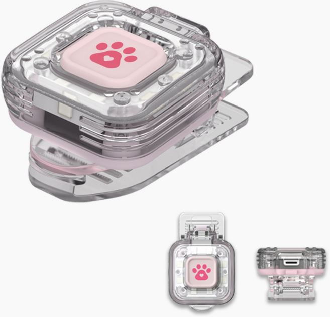 P미니 나이트가디언 충전식 강아지 야간산책 LED 랜턴 핑크, 1개