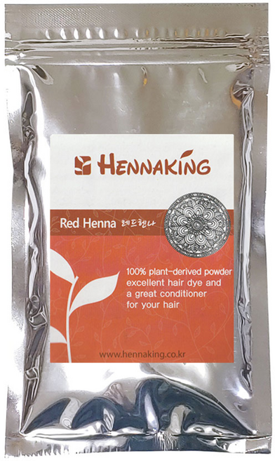셀프염색 흰머리커버 헤나킹 천연헤나염색약 100g, 레드헤나, 1개