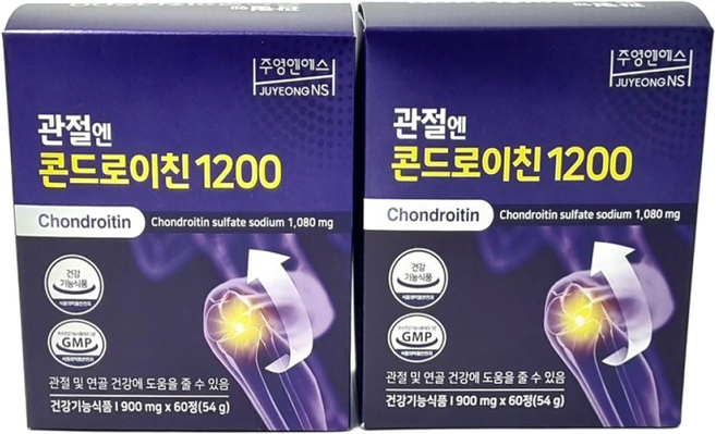 관절엔 콘드로이친 1200 + 생활집사 쇼핑백, 60정, 2개