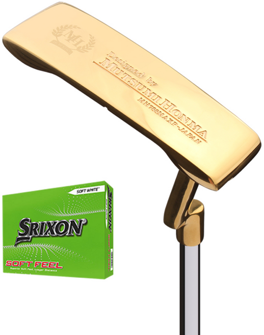 무쯔미혼마 핸드메이드 MH788MAXP 골드 퍼터, R, 3도, 33인치