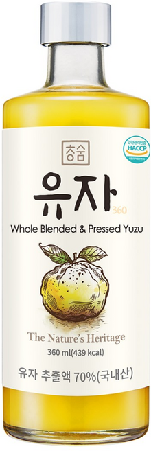 청숨 통째로 갈아만든 유자, 1개, 360ml