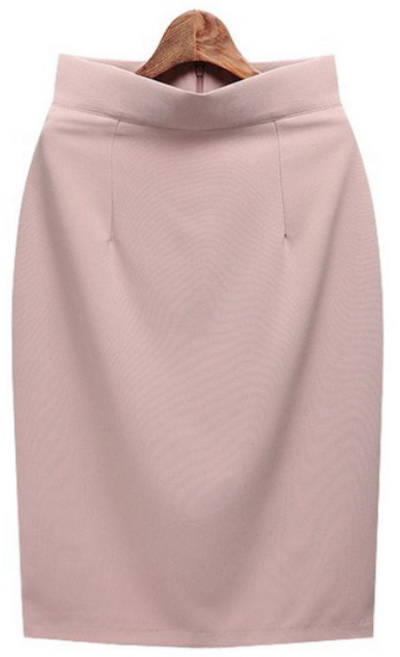 네모엔룩 여성용 심플베이직 미디 정장 스커트