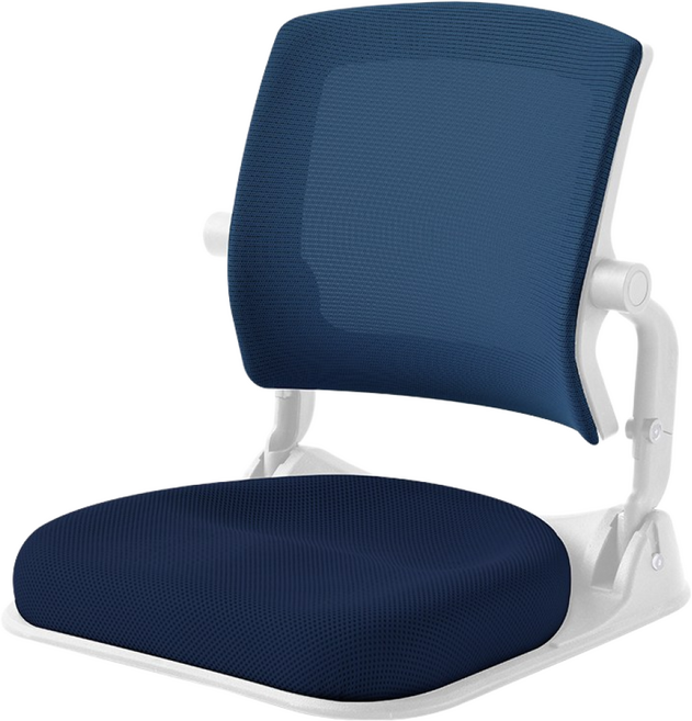 퍼백 PB-L1506 브리즈백 에어 통풍 접이식 휴대용 좌식의자 일식집 다다미방 허리 편안한 바닥의자, 2.브리즈백에어 화이트, 3.네이비메쉬