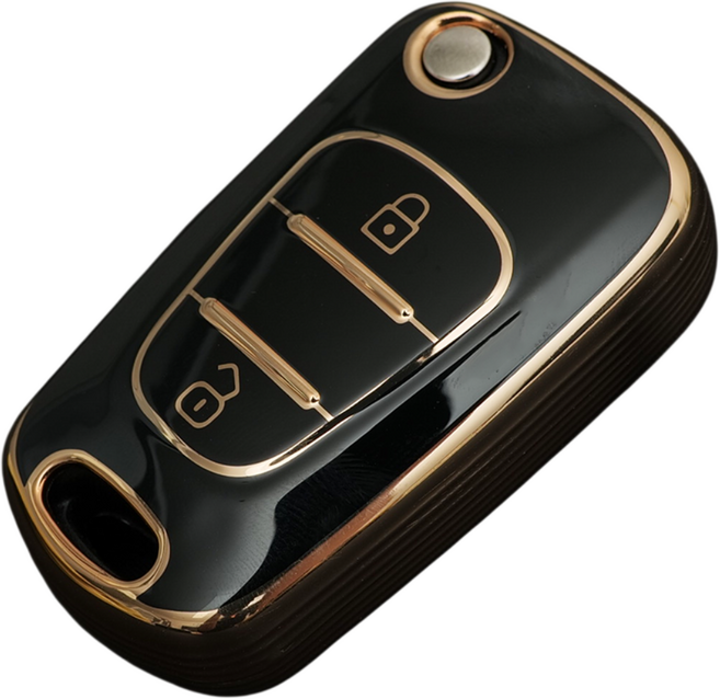 현대 포터 소나타 아반떼 기아 모닝 봉고 호환 스마트 차 키케이스 키홀더 TPU 키커버 리모컨, TA64(2버튼), 블랙