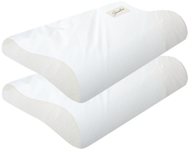 몽슬립 라텍스 순면 호텔 메모리폼 베개커버 굴곡형 템퍼 호환용 2p