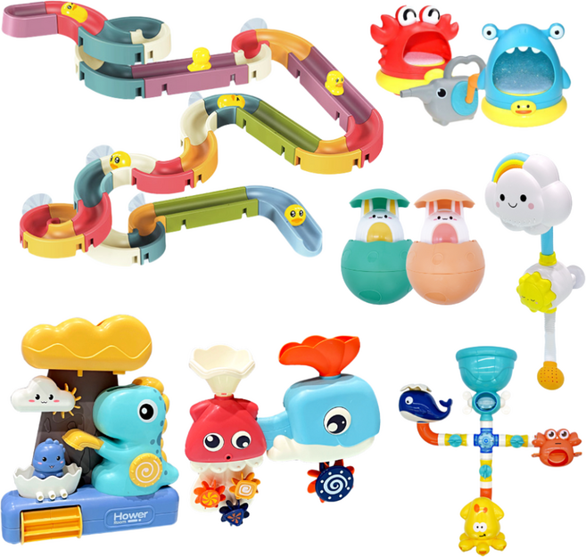 목욕 장난감 아기 유아 물놀이 촉감놀이 완구 거품놀이 워터슬라이드 버블메이커, 8_샤크 버블 메이커, 1개