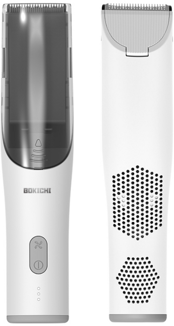 BOKICHI 흡입식 반려동물 이발기 세트 화이트 1개