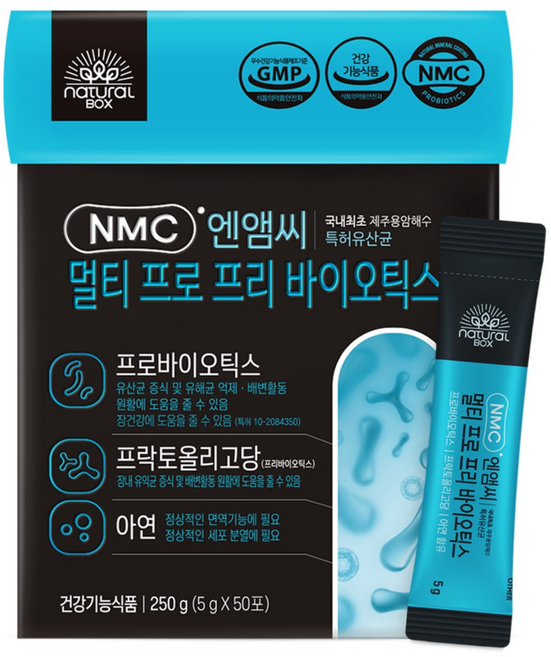 내추럴박스 엔앰씨 멀티 프로 프리 바이오틱스 50p, 50개, 5g