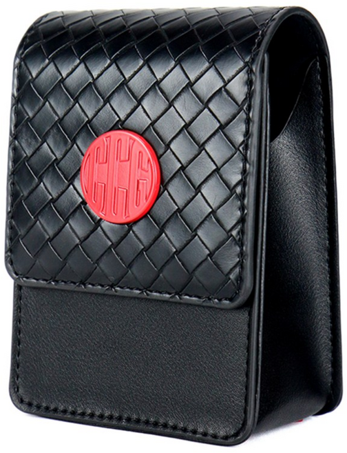 써클 디자인 골프 거리측정기 케이스 부쉬넬 클립형 벨트형 파우치, 블랙, 1개