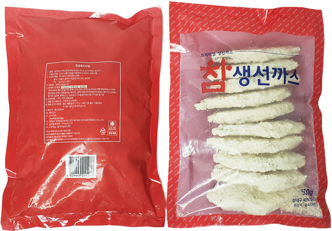 참 생선까스 500G 흰살 순살 가시제거 생선 튀김 에어프라이어 커틀렛, 1개