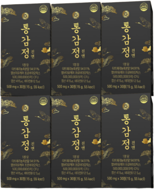 진앤 통감정 유산균 엽산 타트체리 비타민b12 엘브이유케어 프로바이오틱스, 6개, 30정