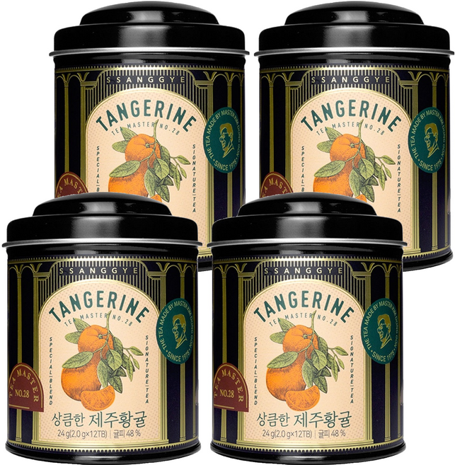 쌍계명차 마스터 캔 제주황귤 티, 2g, 12개입, 4개
