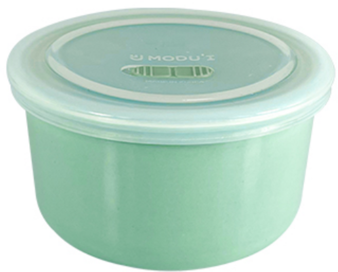 블루마마 도자기 이유식 밀폐보관용기, 민트, 1개, 400ml