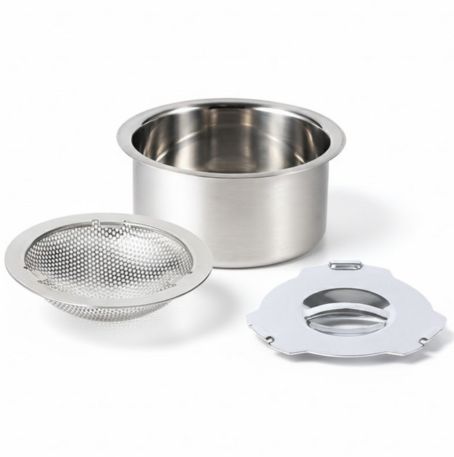미강 싱크홀 올스텐 싱크대 배수구 거름망 커버 풀세트 국산 스텐 304, 1개, C타입 배수관+거름망+커버 풀세트