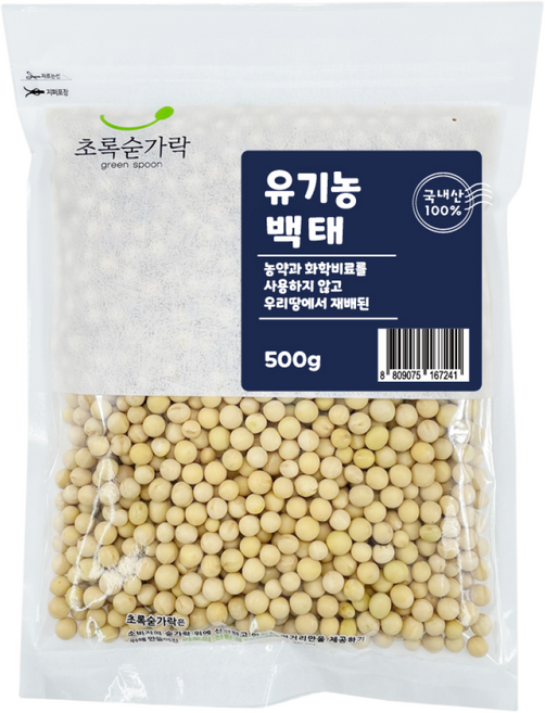 초록숟가락 유기농 백태, 500g, 1개