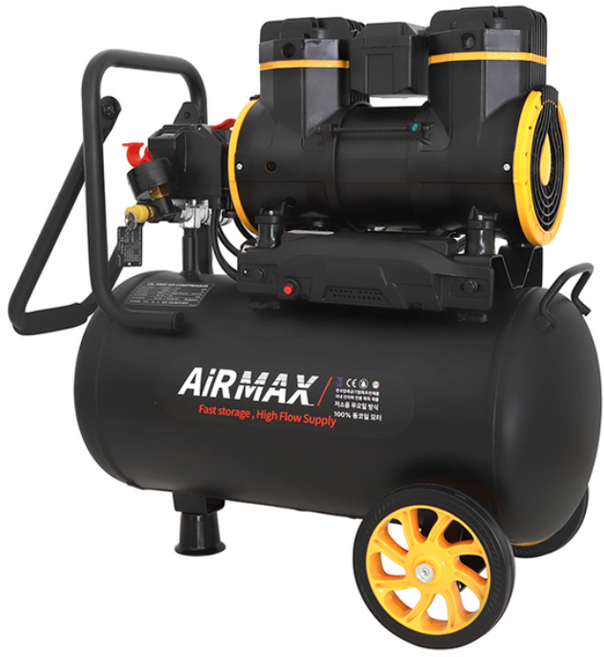 에어맥스 저소음 무오일 콤프레샤 2-1480F24 4.5마력급 24리터, 1개