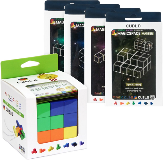 매직큐브 큐블로 국산 자석블럭 자석소마큐브 + 4종 카드(초중고마)