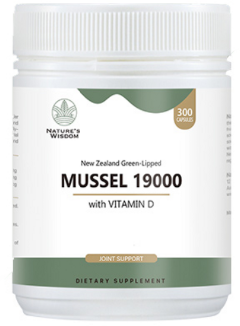 뉴질랜드 네이처스위즈덤 초록입홍합 19000mg, 1개, 300정