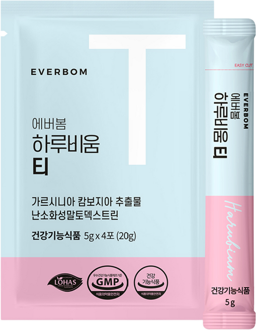 다이어트식품 에버봄 하루비움 티 낱포 4개, 20g, 1개