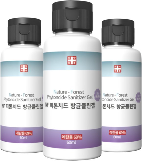 NF 피톤치드항균클린겔휴대용손소독제, 10개, 60ml